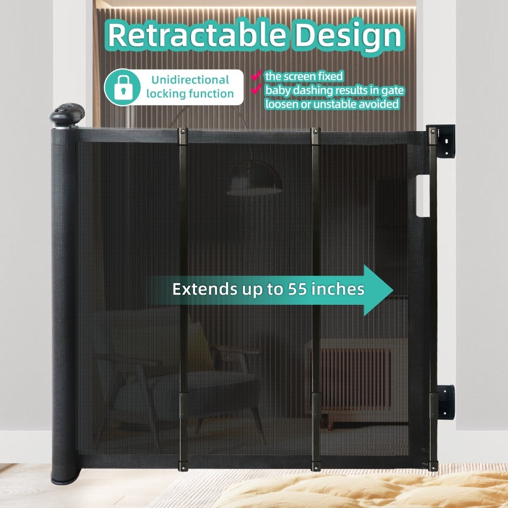 NEW IMPROVED LOCK MECHANISM No Drilling Mesh Gate Baby Or Pets Fence