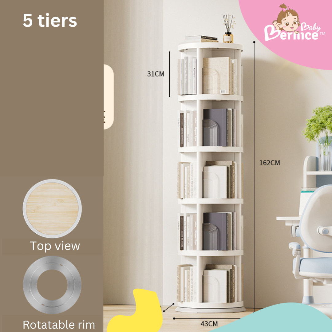 360 ° Rotatable 2/3/4/5 Tiers Bookshelf