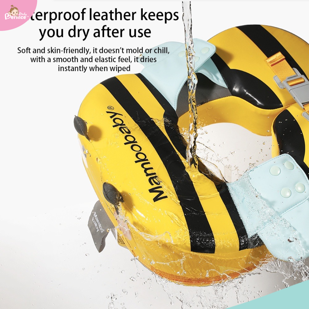 Mambobaby Non-inflatable Baby Swim Float Swimming Float Swim Trainer + Sun Canopy
