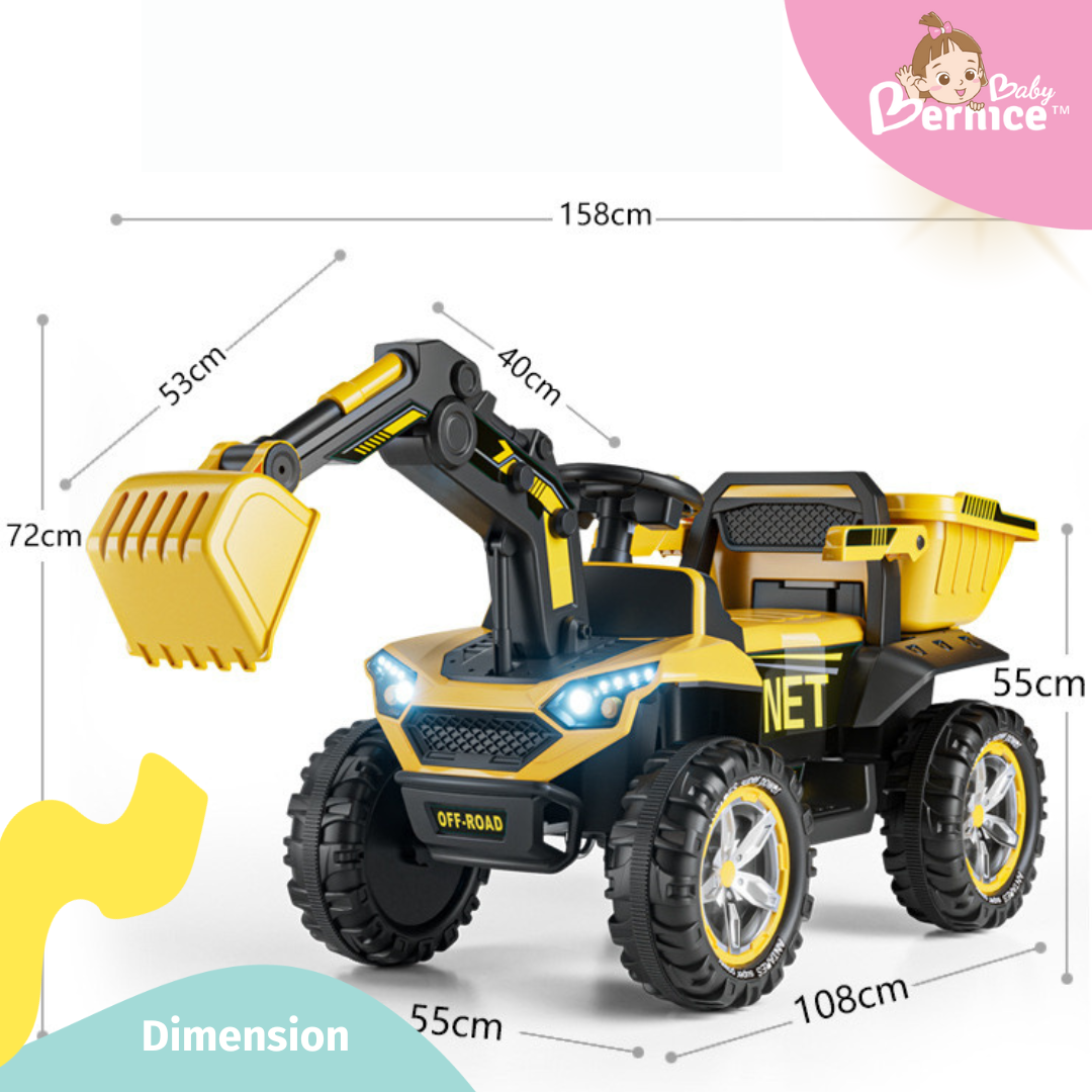 Kids Excavator with Remote Control - Fun Digging Toy for Ages 2-9