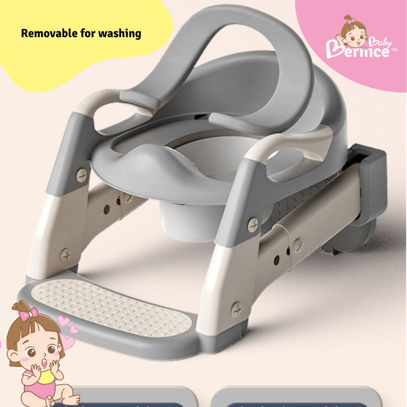 3-in-1 Multi-Function Potty Ladder | Foldable & Versatile for Sitting & Squatting Toilets