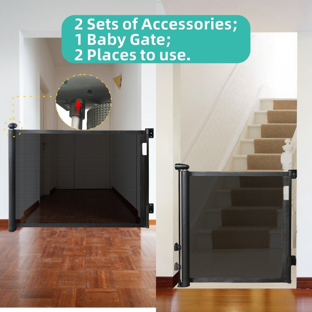 NEW IMPROVED LOCK MECHANISM No Drilling Mesh Gate Baby Or Pets Fence