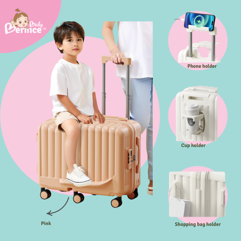 Little Voyager 20” Kids Ride-On Luggage with Seat & Fun Features
