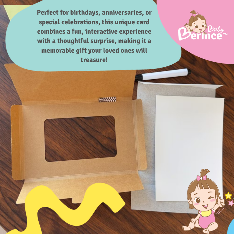 DIY Secret Message Reveal Greeting Card with Hidden Gift – Customizable for All Occasions