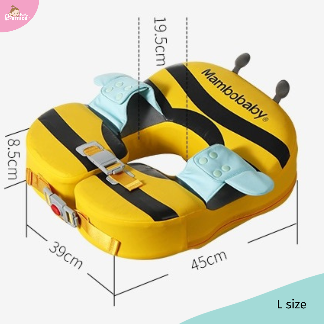 Mambobaby Non-inflatable Baby Swim Float Swimming Float Swim Trainer + Sun Canopy