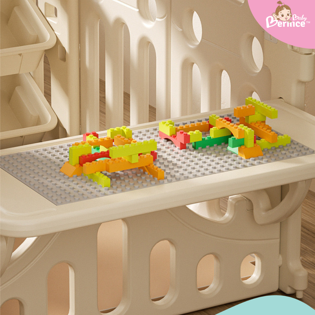 HDPE Play Tent with Storage and Duplo-Compatible Table