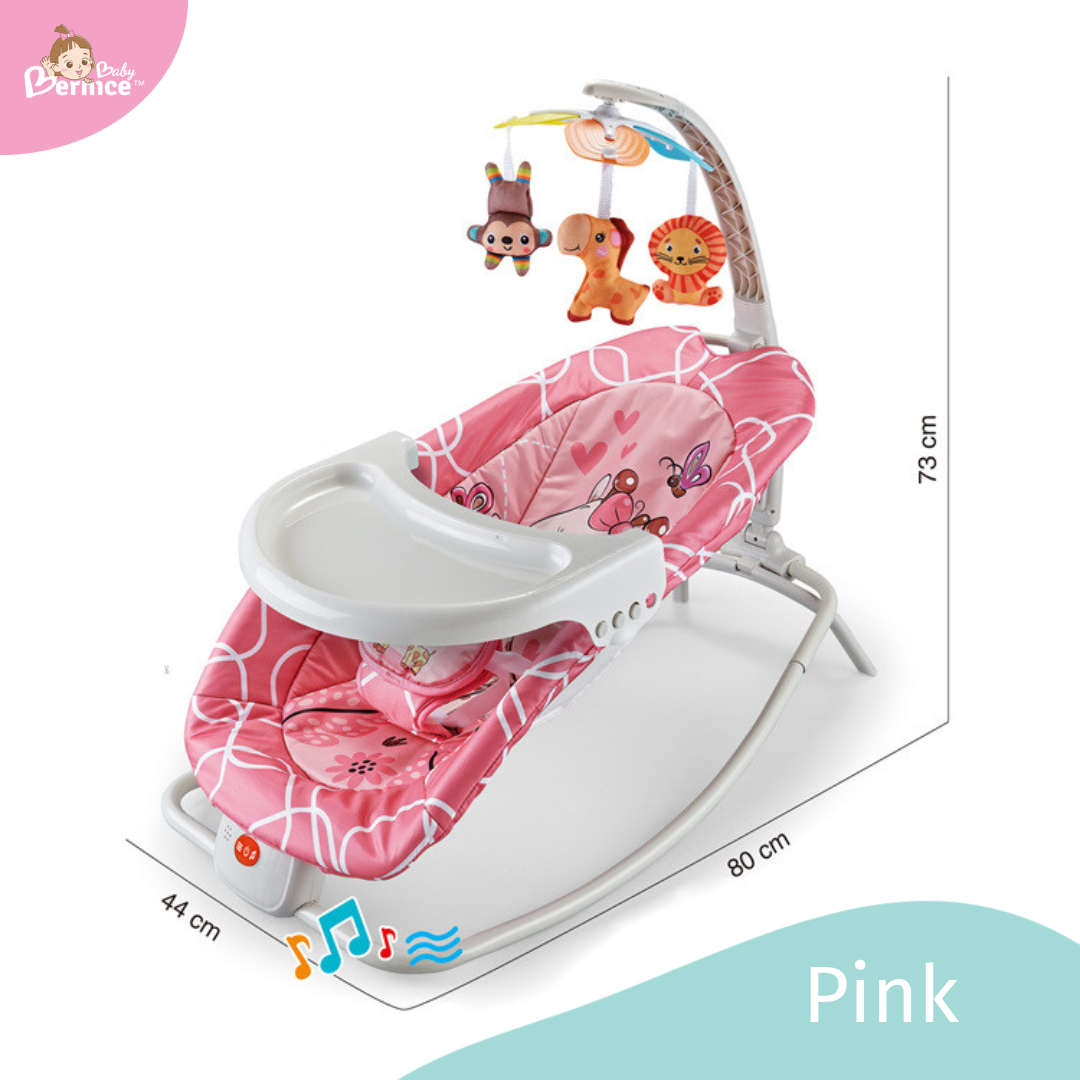 Multifunctional Baby Rocking Chair with Food Tray, Melody & Vibration