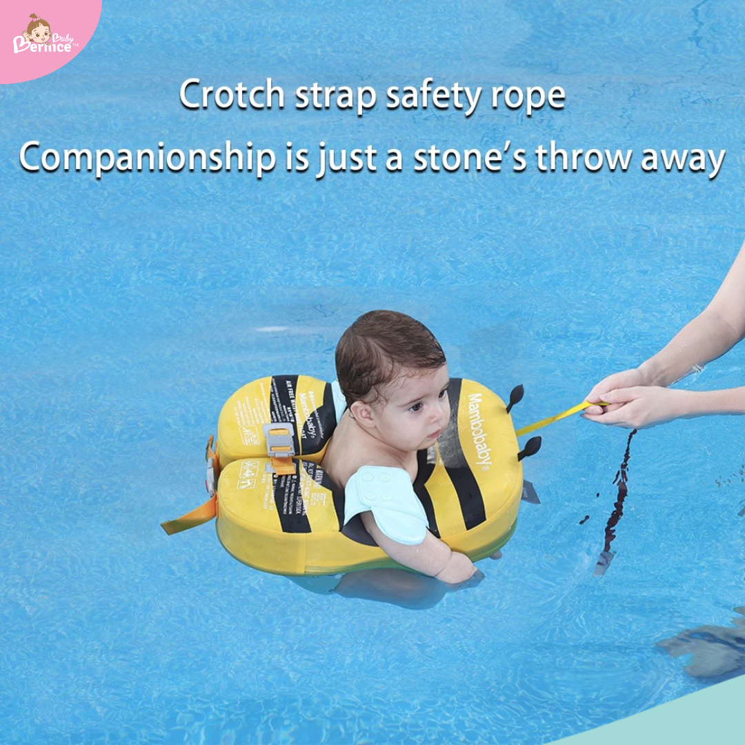 Mambobaby Non-inflatable Baby Swim Float Swimming Float Swim Trainer + Sun Canopy