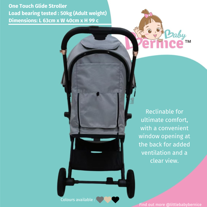 One-Touch Glide Stroller – Ultra-smooth operation