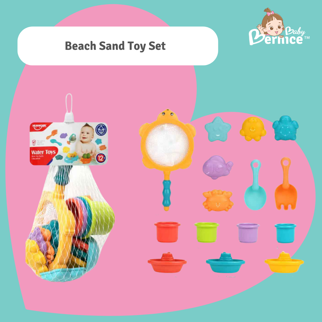 15-Piece Kids Beach Sand Play Set ā Soft Latex Molding Tools