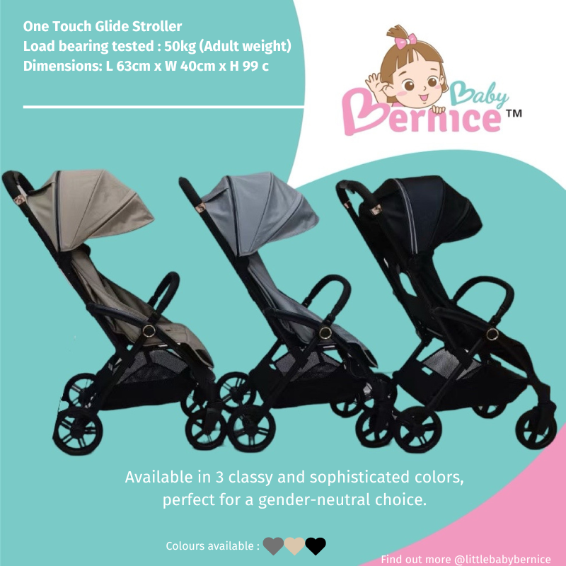 One-Touch Glide Stroller – Ultra-smooth operation