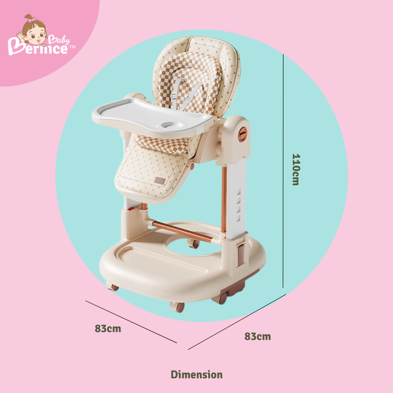 3-in-1 Multi-Functional Smart Baby High Chair, Feeding Chair • Reclining Seat • Baby Walker