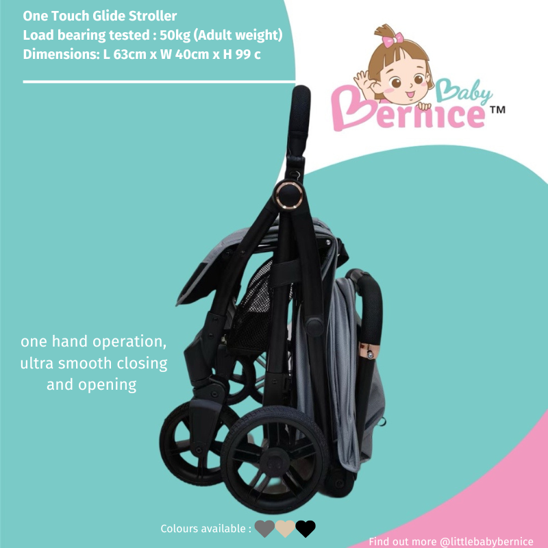 One-Touch Glide Stroller – Ultra-smooth operation