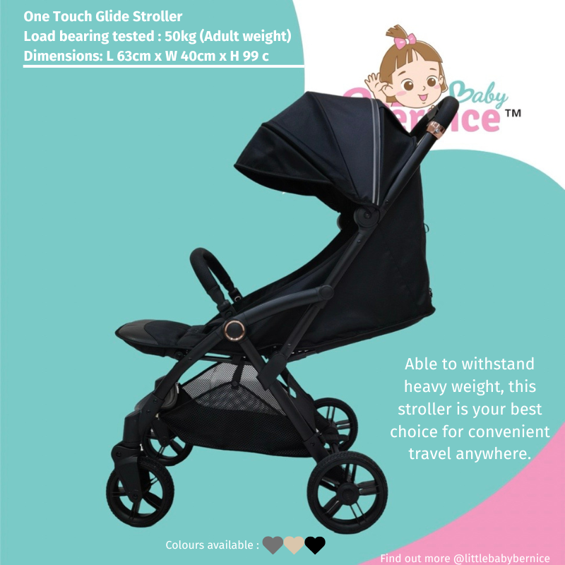 One-Touch Glide Stroller – Ultra-smooth operation
