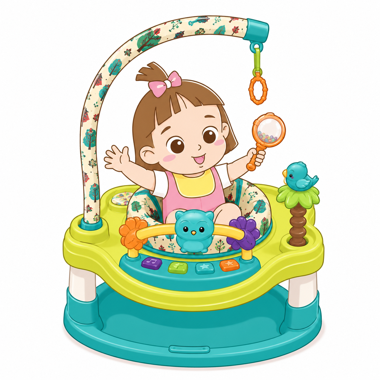 Baby Bernice Woodland 360° Activity Center | Rotating Jumperoo | Baby Activity Seat | Music & Sensory Play | 6-24 Months