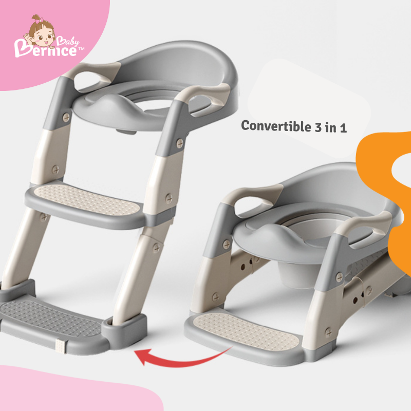 3-in-1 Multi-Function Potty Ladder | Foldable & Versatile for Sitting & Squatting Toilets