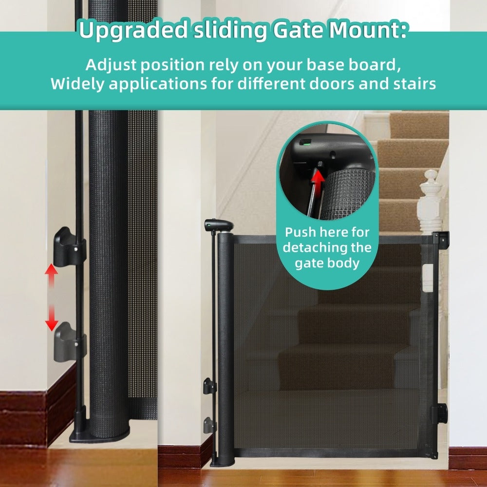 NEW IMPROVED LOCK MECHANISM No Drilling Mesh Gate Baby Or Pets Fence