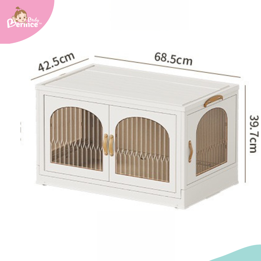 Foldable, Stackable Plastic Cabinet 4 sides opening (5 Tiers) Dimension : 68.5cm x 42.5cm x 193.5cm