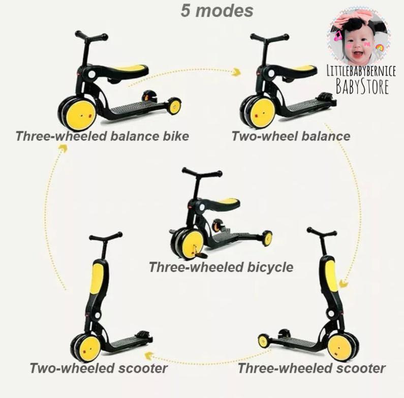UONIBABY 5-IN-1 MULTI SCOOTER/TRICYCLE/BICYCLE