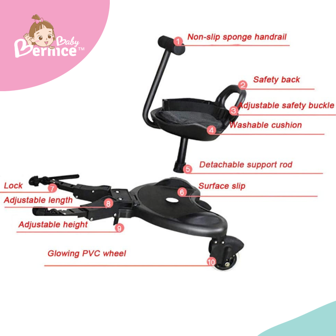 Buggy Board Stroller Standing Board + Saddle | 1- 11years | up to 25kg