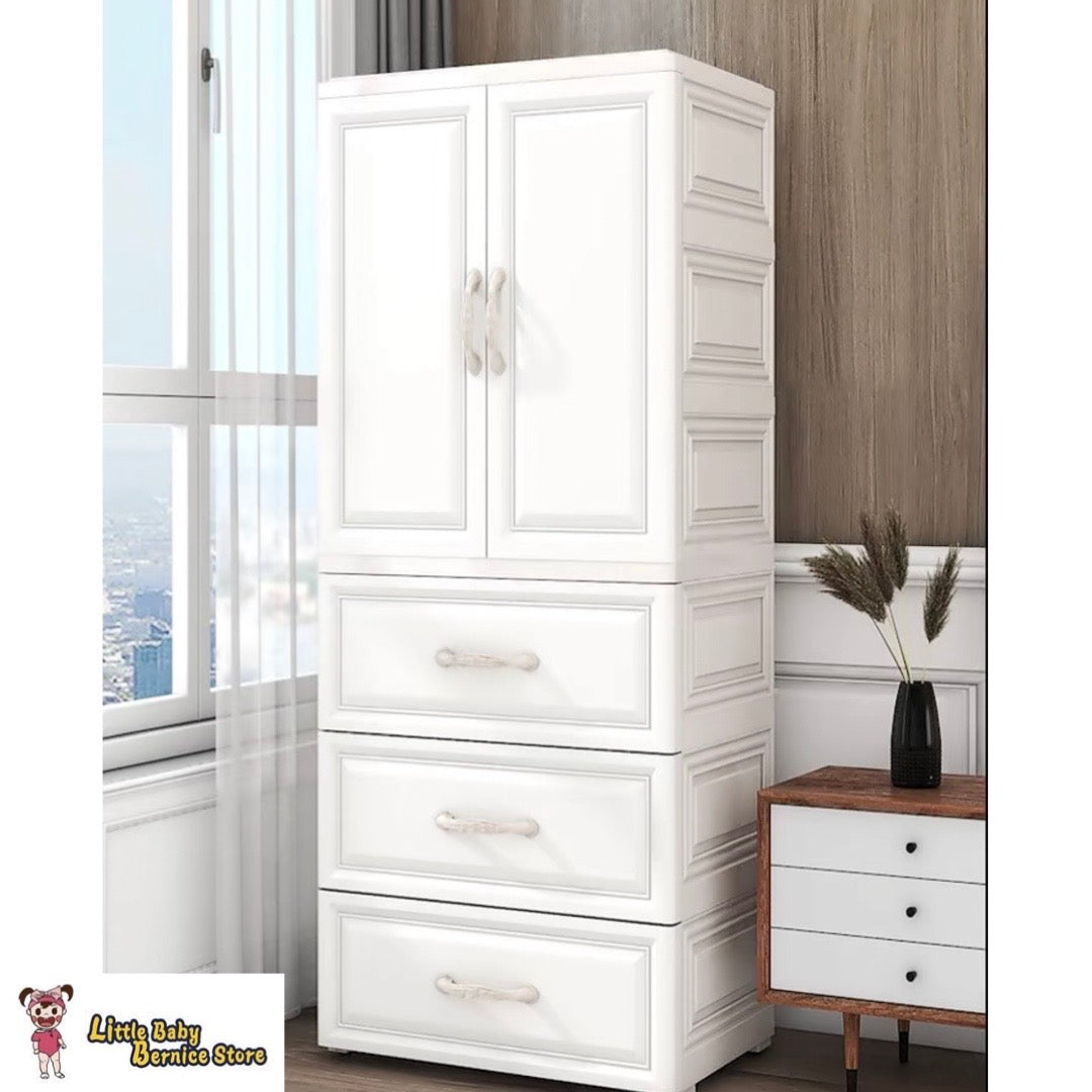 Kids Wardrobe and Plastic Tiers Cabinet Plastic Tiers Drawers