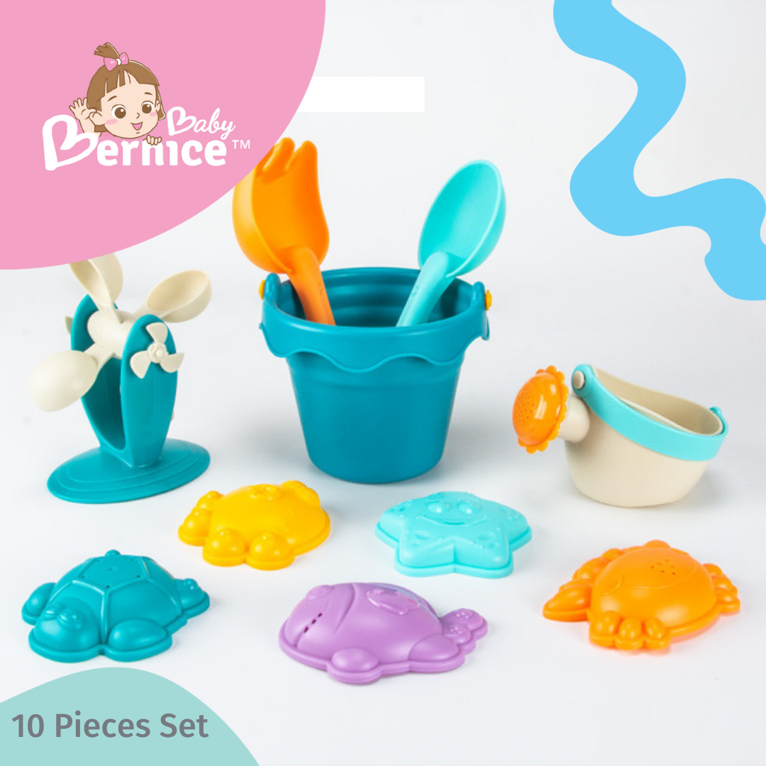 15-Piece Kids Beach Sand Play Set ā Soft Latex Molding Tools