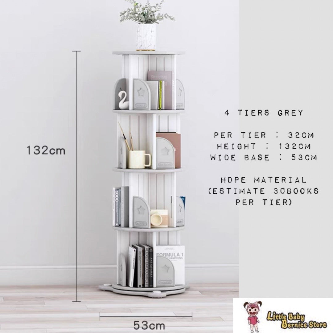 HDPE 360 Degree Rotatable Bookshelf