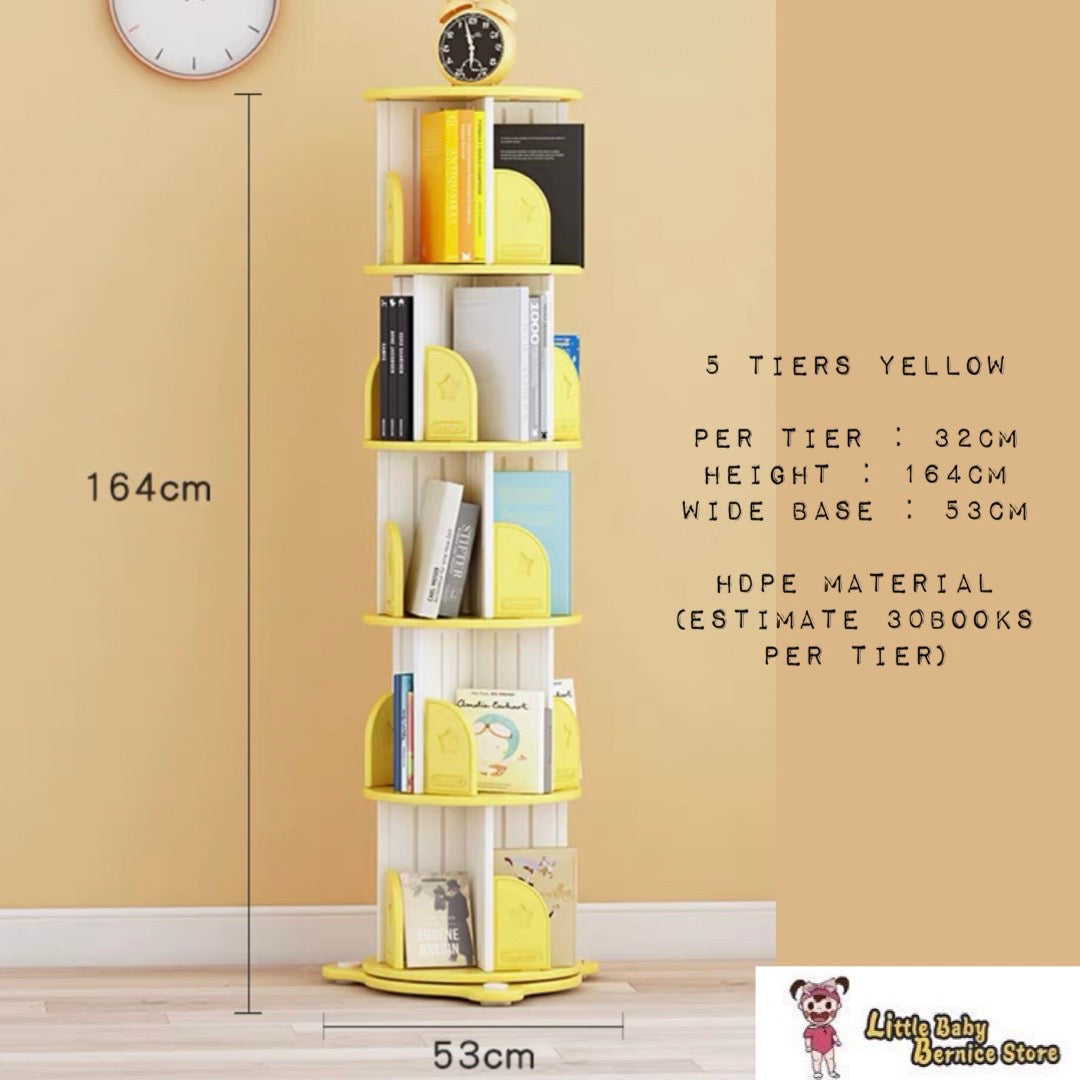 HDPE 360 Degree Rotatable Bookshelf