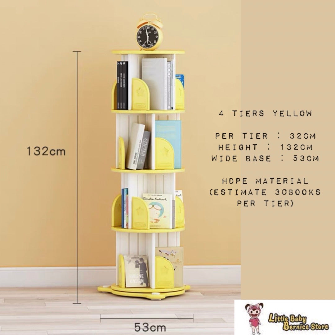 HDPE 360 Degree Rotatable Bookshelf