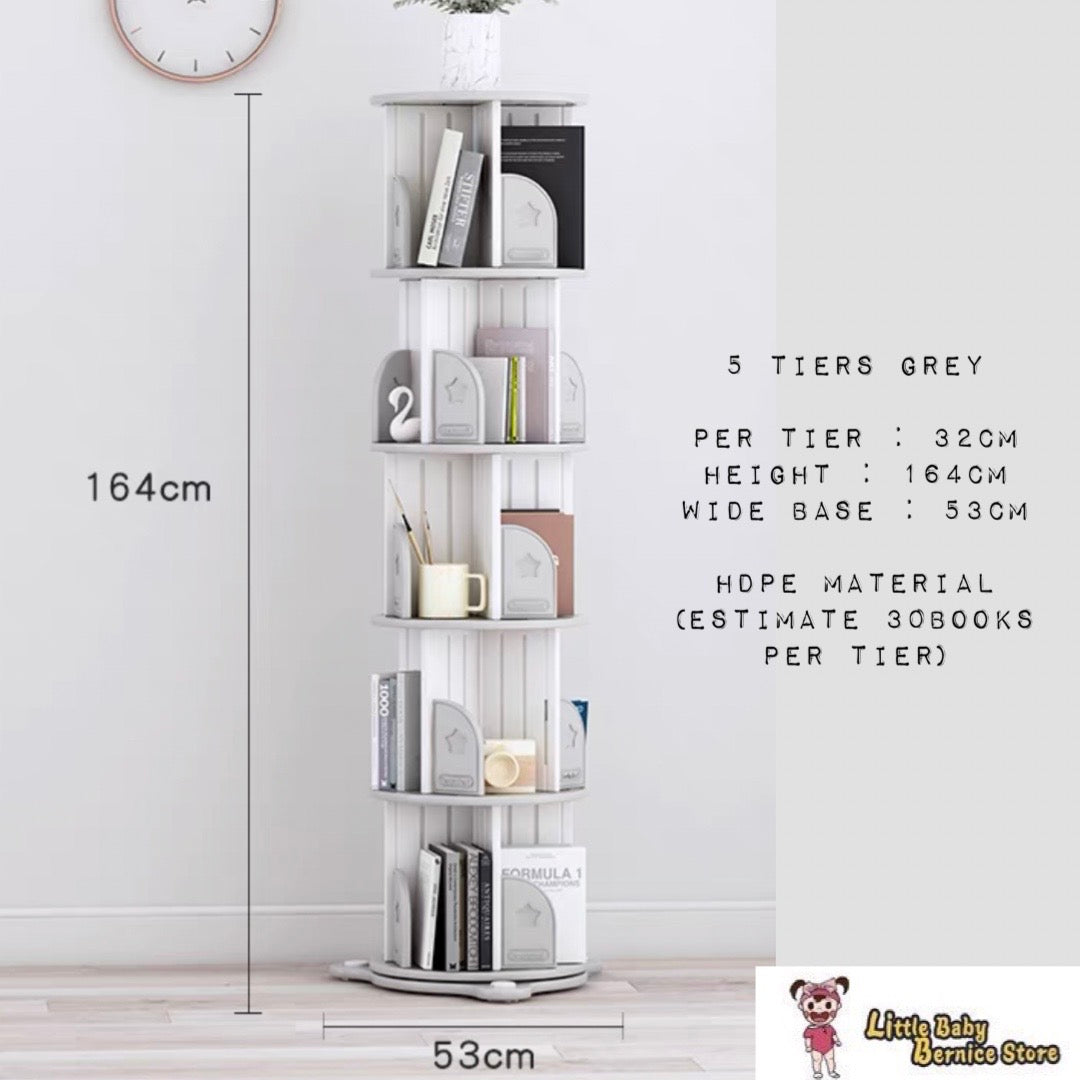HDPE 360 Degree Rotatable Bookshelf