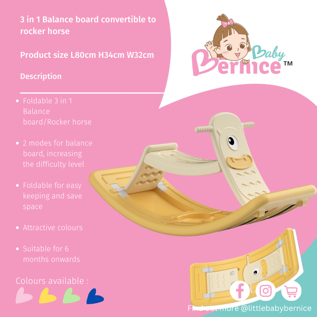 3 in 1 Balance board convertible to rocker horse