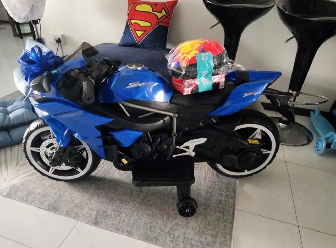 Kids Motorbike Turn Throttle to Drive