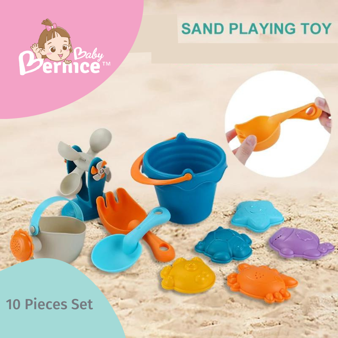 15-Piece Kids Beach Sand Play Set ā Soft Latex Molding Tools