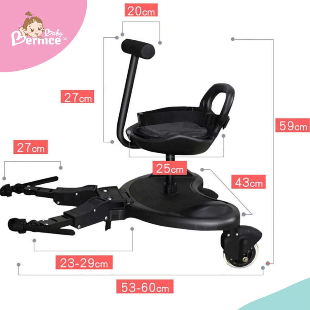 Buggy Board Stroller Standing Board + Saddle | 1- 11years | up to 25kg