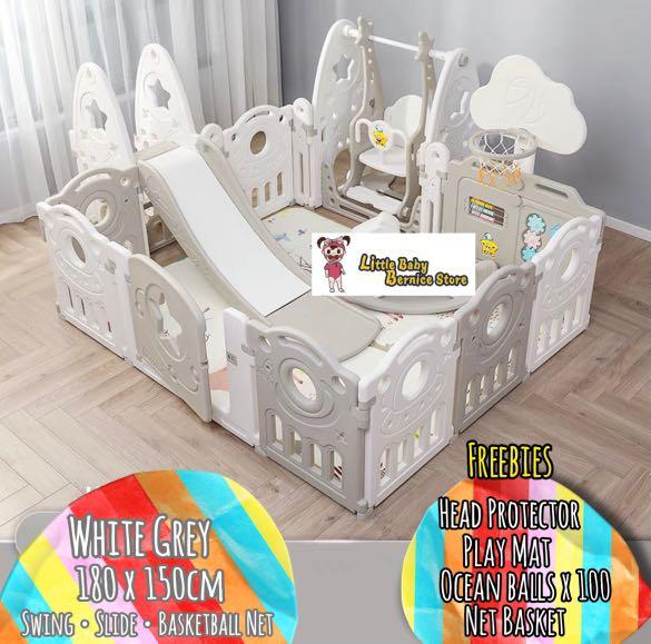 FULL SET PLAY YARD SWING AND SLIDE SET
