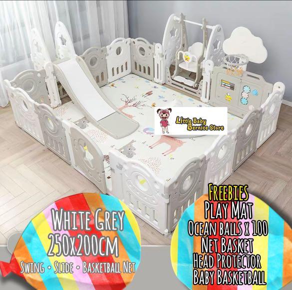 FULL SET PLAY YARD SWING AND SLIDE SET