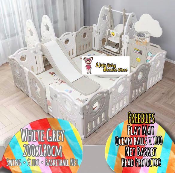 FULL SET PLAY YARD SWING AND SLIDE SET