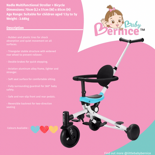 3 in 1 Nadle Multifunctional Stroller + Bicycle