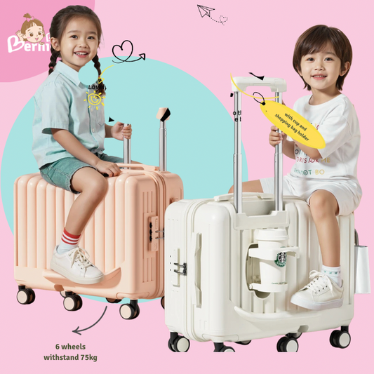 Little Voyager 20” Kids Ride-On Luggage with Seat & Fun Features