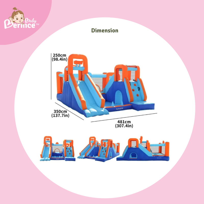 Mega Explorer Park Bouncy Castle Rental – Large Kids Activity Playground with Slide & Climbing Area