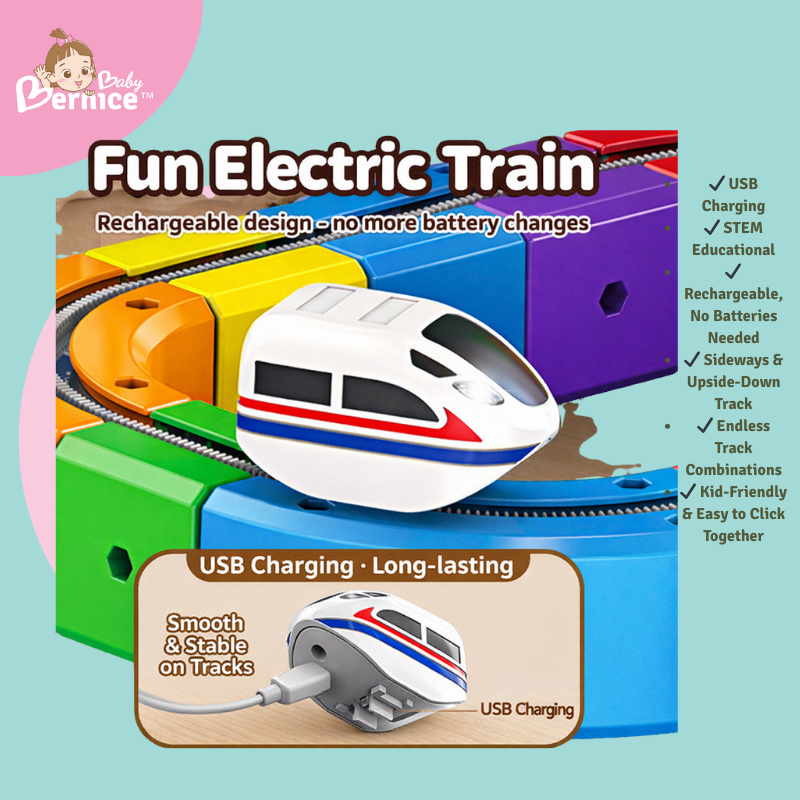 Rechargeable STEM Train Track Building Set — Magic Cube Rail Puzzle | 51/81/123pcs • USB Charge • 3 Years+