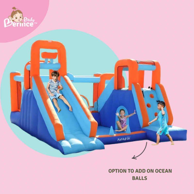 Mega Explorer Park Bouncy Castle Rental – Large Kids Activity Playground with Slide & Climbing Area