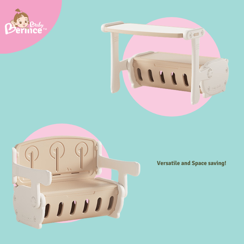 Transform & Play! 3-in-1 Kids Table, Bench & Toy Box