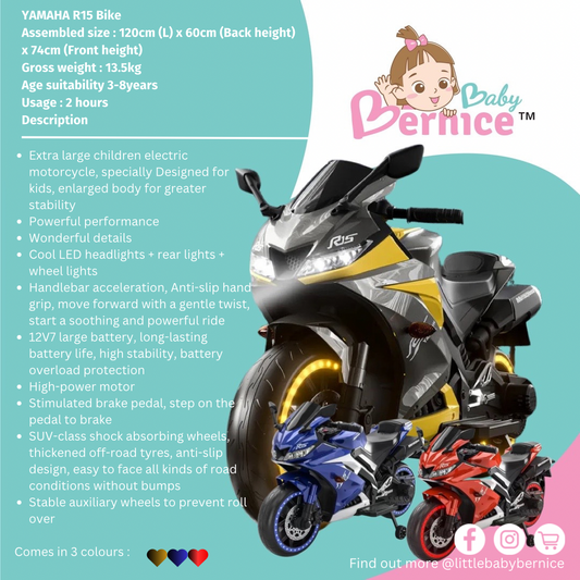 [FREE DELIVERY] R15 kids electric bike