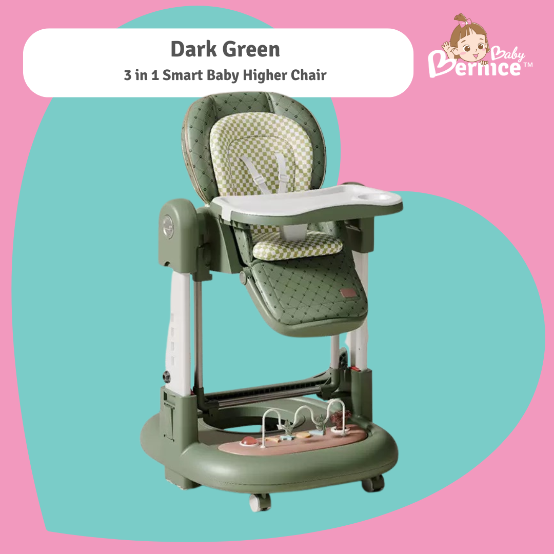 3-in-1 Multi-Functional Smart Baby High Chair, Feeding Chair • Reclining Seat • Baby Walker