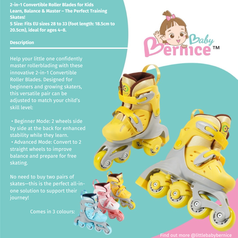 2-in-1 Convertible Roller Blades for Kids