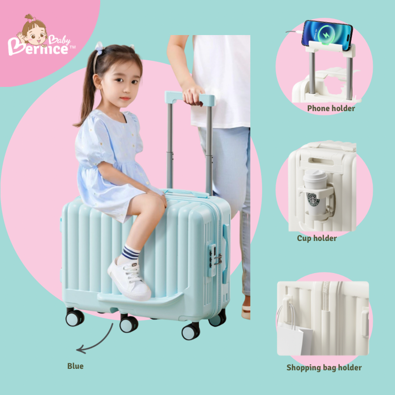 Little Voyager 20” Kids Ride-On Luggage with Seat & Fun Features