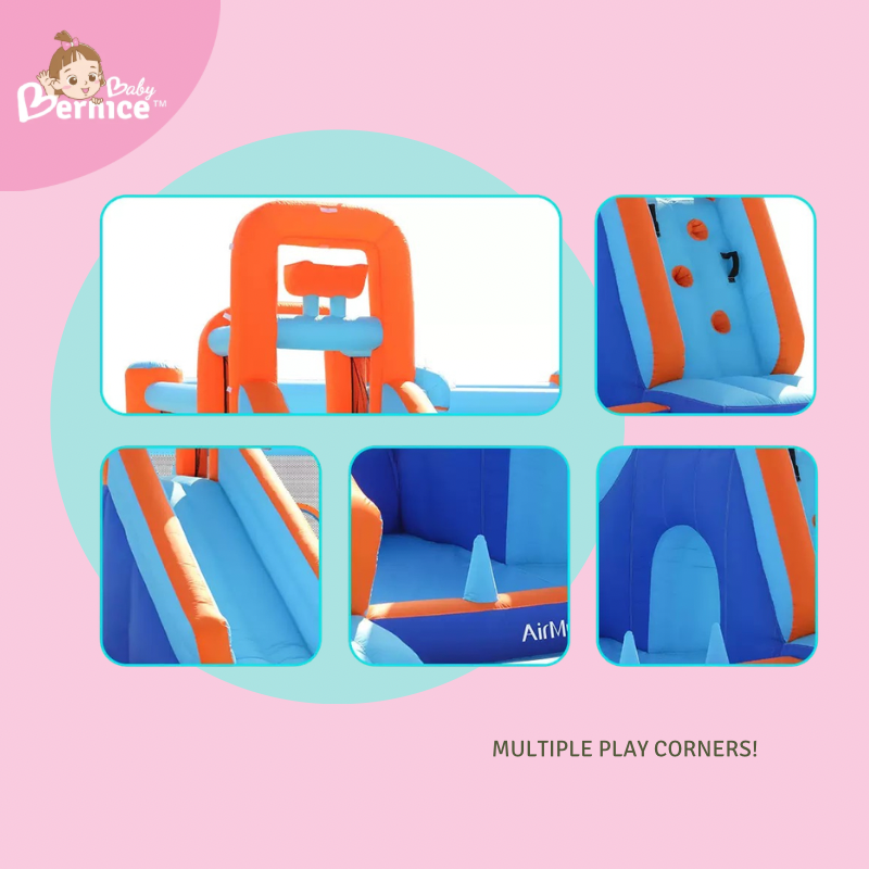 Mega Explorer Park Bouncy Castle Rental – Large Kids Activity Playground with Slide & Climbing Area