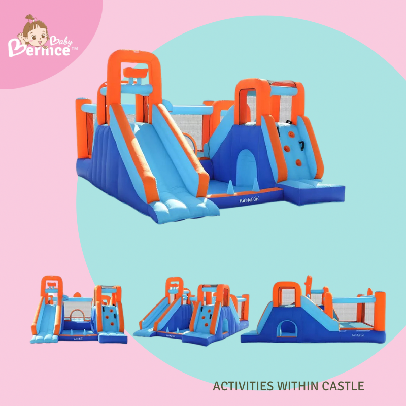 Mega Explorer Park Bouncy Castle Rental – Large Kids Activity Playground with Slide & Climbing Area