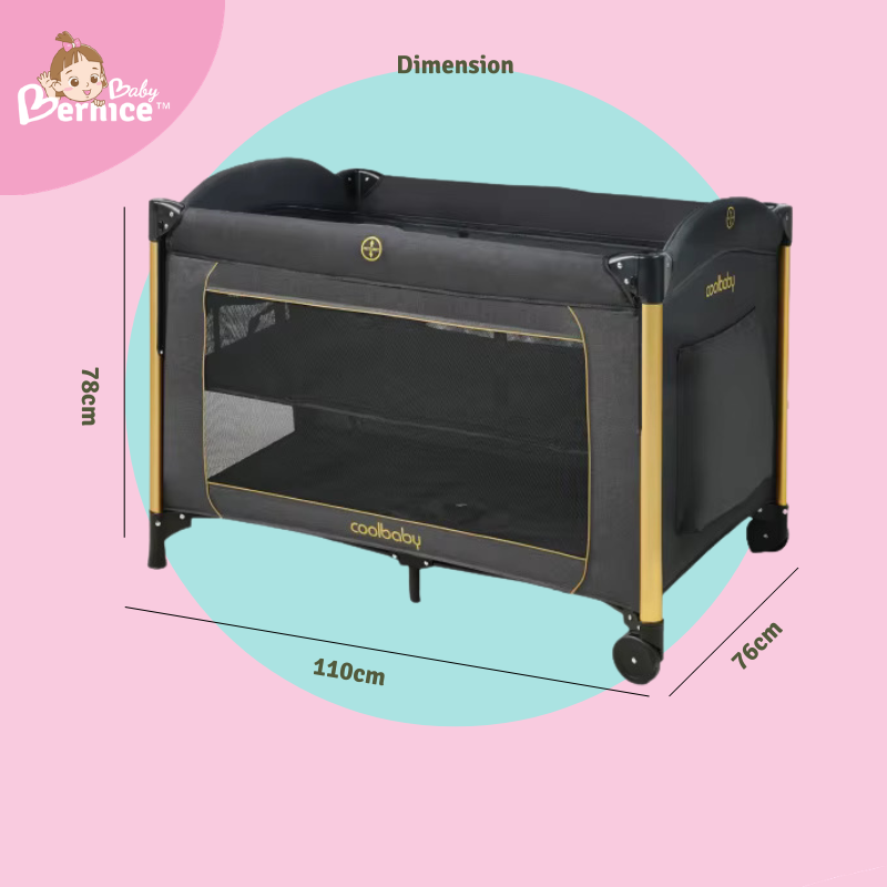 All in One Multifunction Baby Cot Playpen | Bassinet Rocker, Bedside Co-Sleeping, Diaper Changer, Mosquito Net, Foldable Travel Crib (0–3 Years)